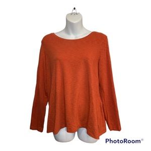Christian Siriano  Long sleeve tee shirt. Burnt Orange size XL